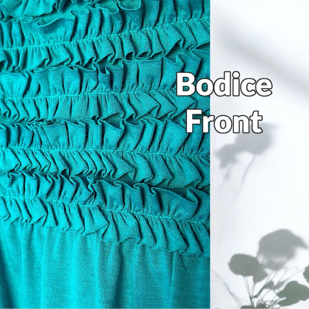 New Teal Green Strapless Swimsuit Coverup, Size Small - Picture 5 of 9